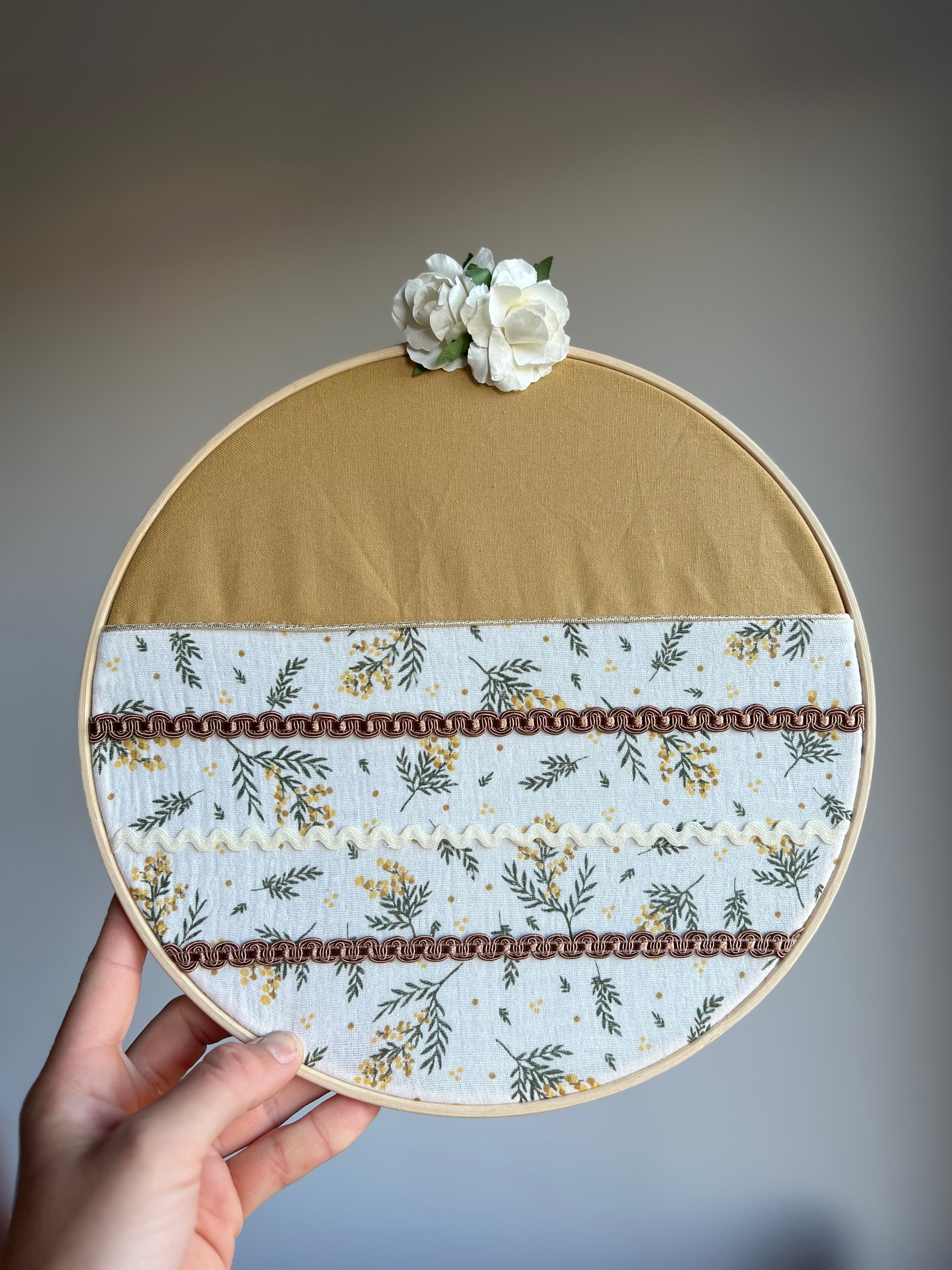 Porte-barrettes « Mimosa » - Cerceau de décoration pour chambre d’enfant