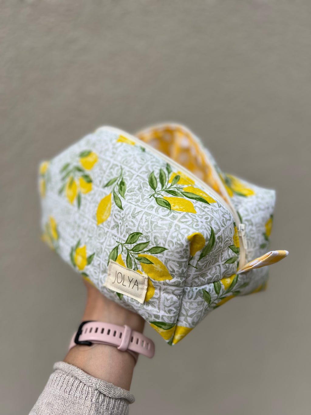 Trousse de toilette grand format « Lisbonne » - fait main