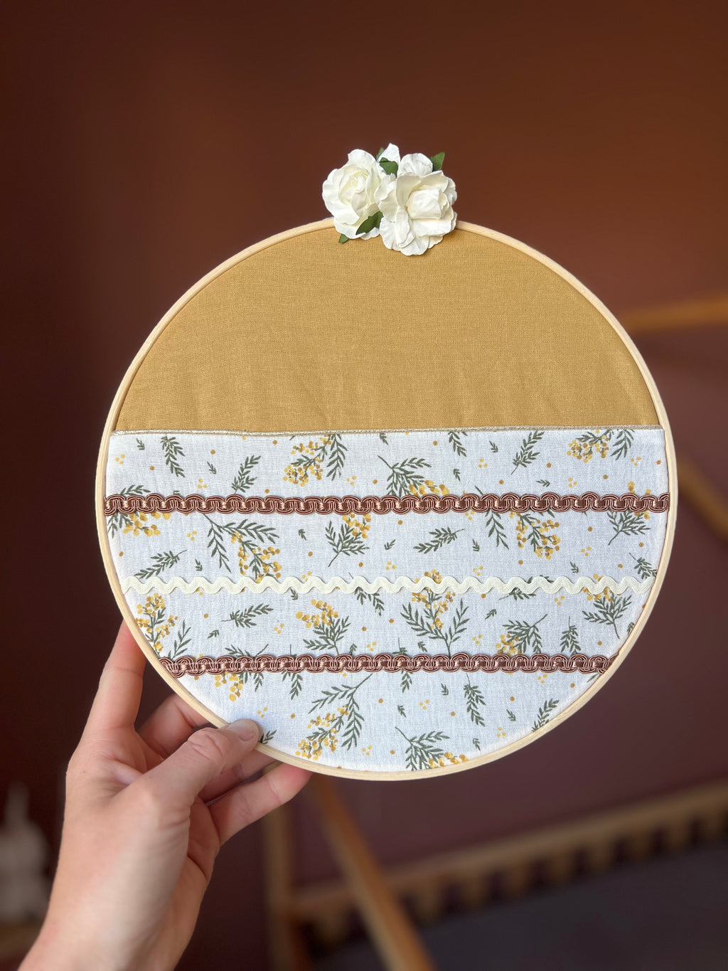 Porte-barrettes « Mimosa » - Cerceau de décoration pour chambre d’enfant