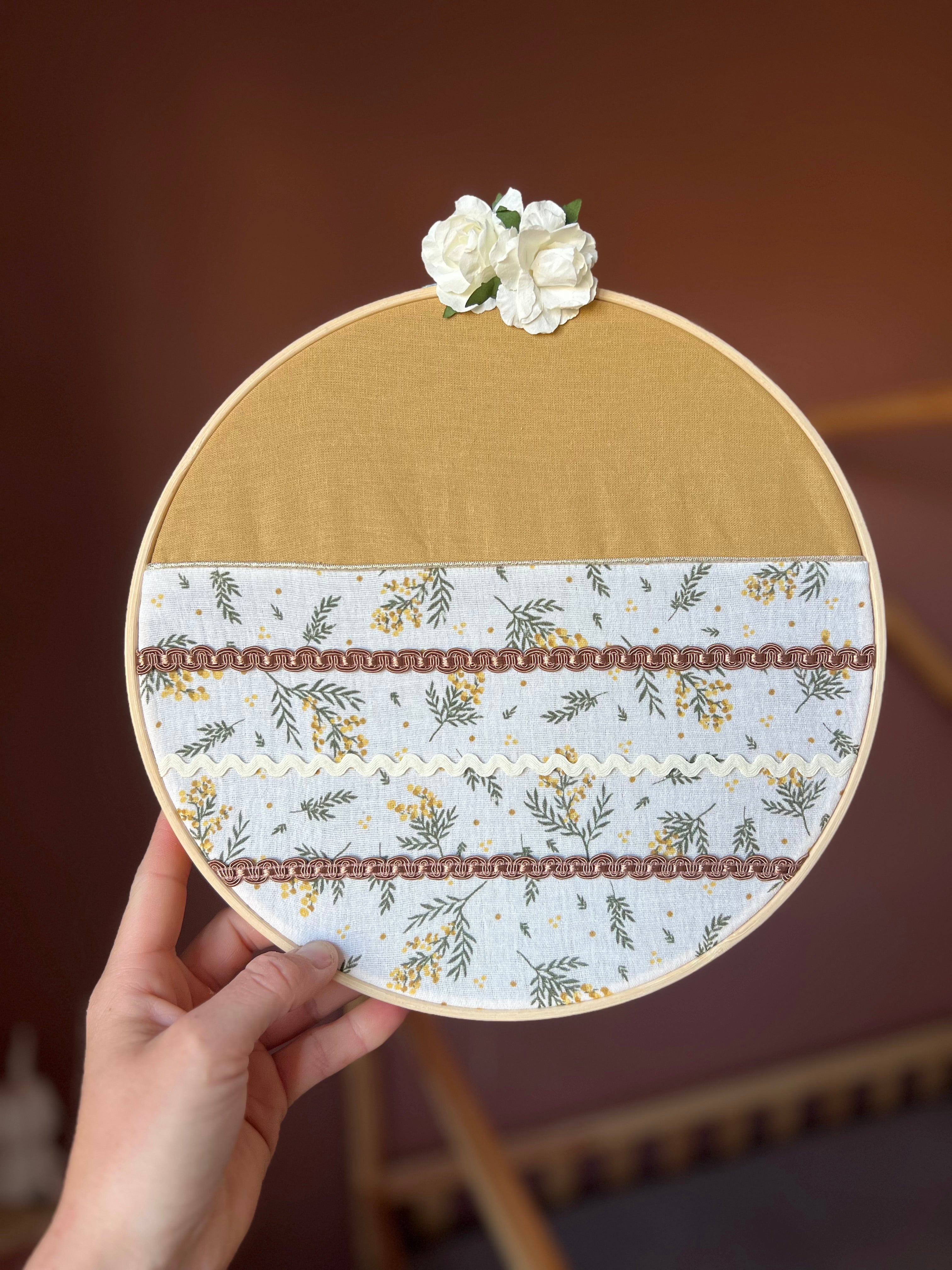 Porte-barrettes « Mimosa » - Cerceau de décoration pour chambre d’enfant