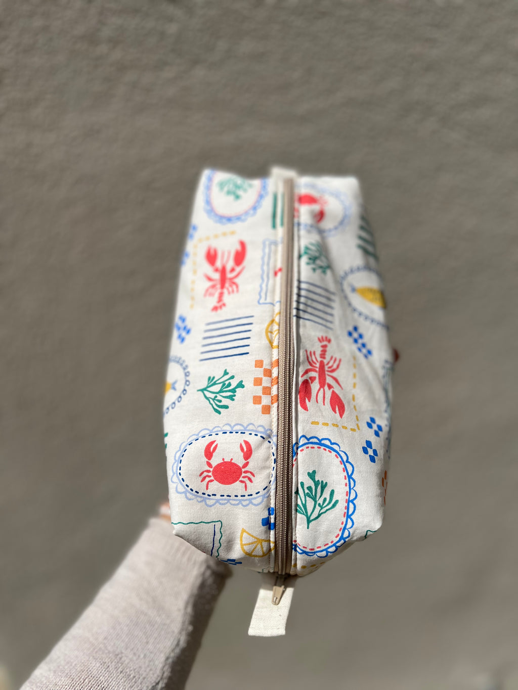 Trousse de toilette grand format « Capri » - fait main