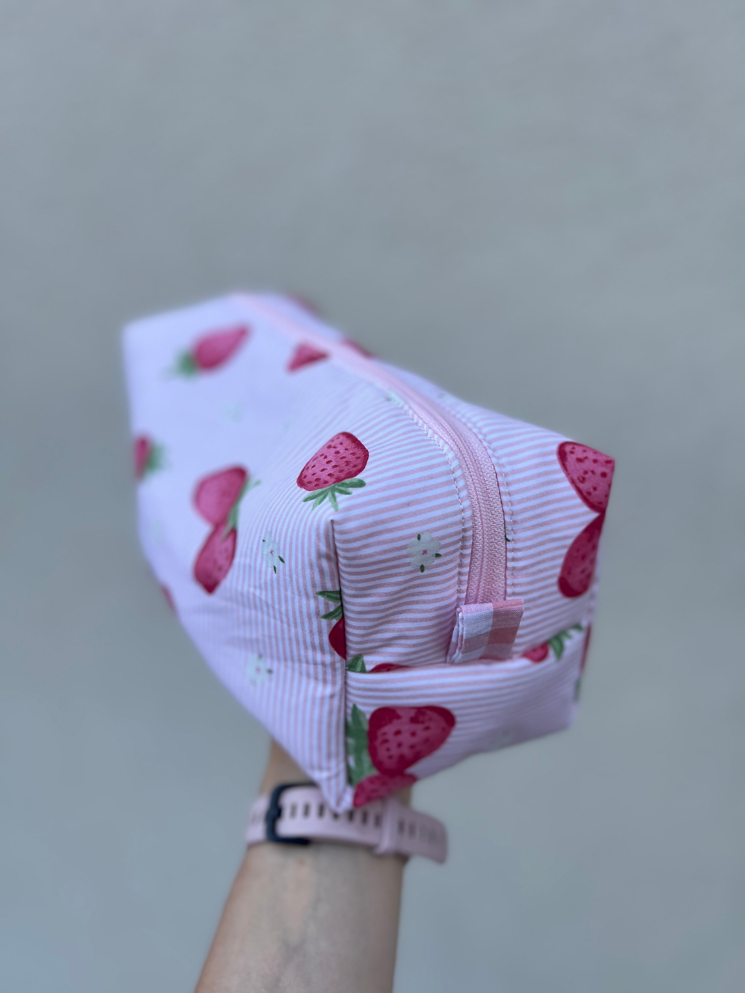 Trousse de toilette « Charlotte » - grand format, fait main