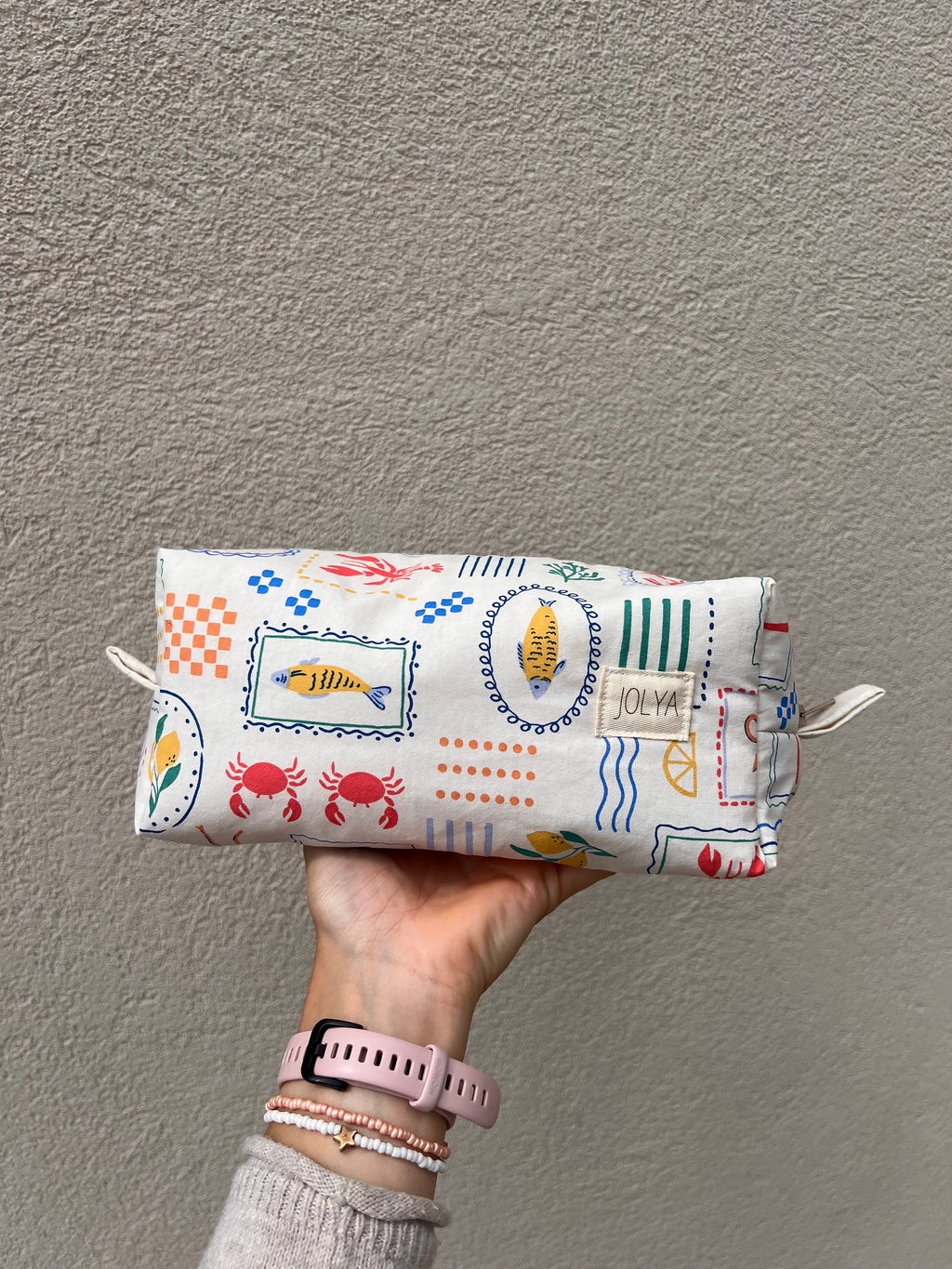 Trousse de toilette grand format « Capri » - fait main