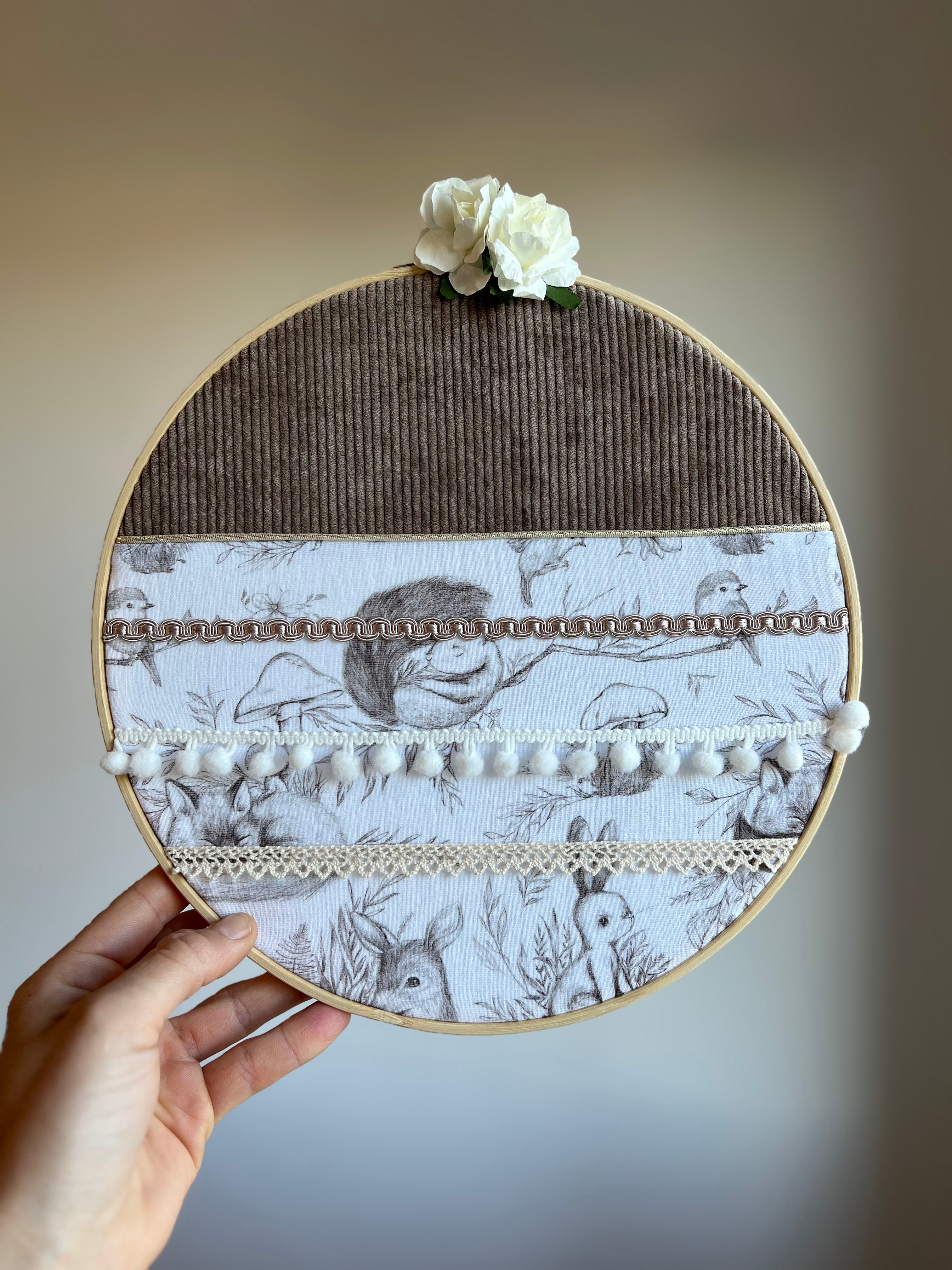 Porte-barrettes « Mia » personnalisable - Cerceau de décoration pour chambre d’enfant