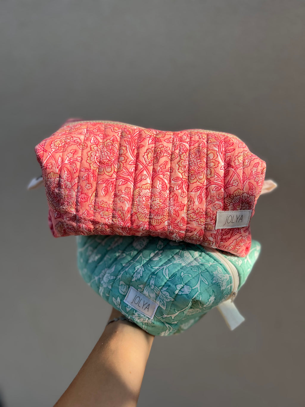Trousse de toilette grand format « Summer Berry » - fait main