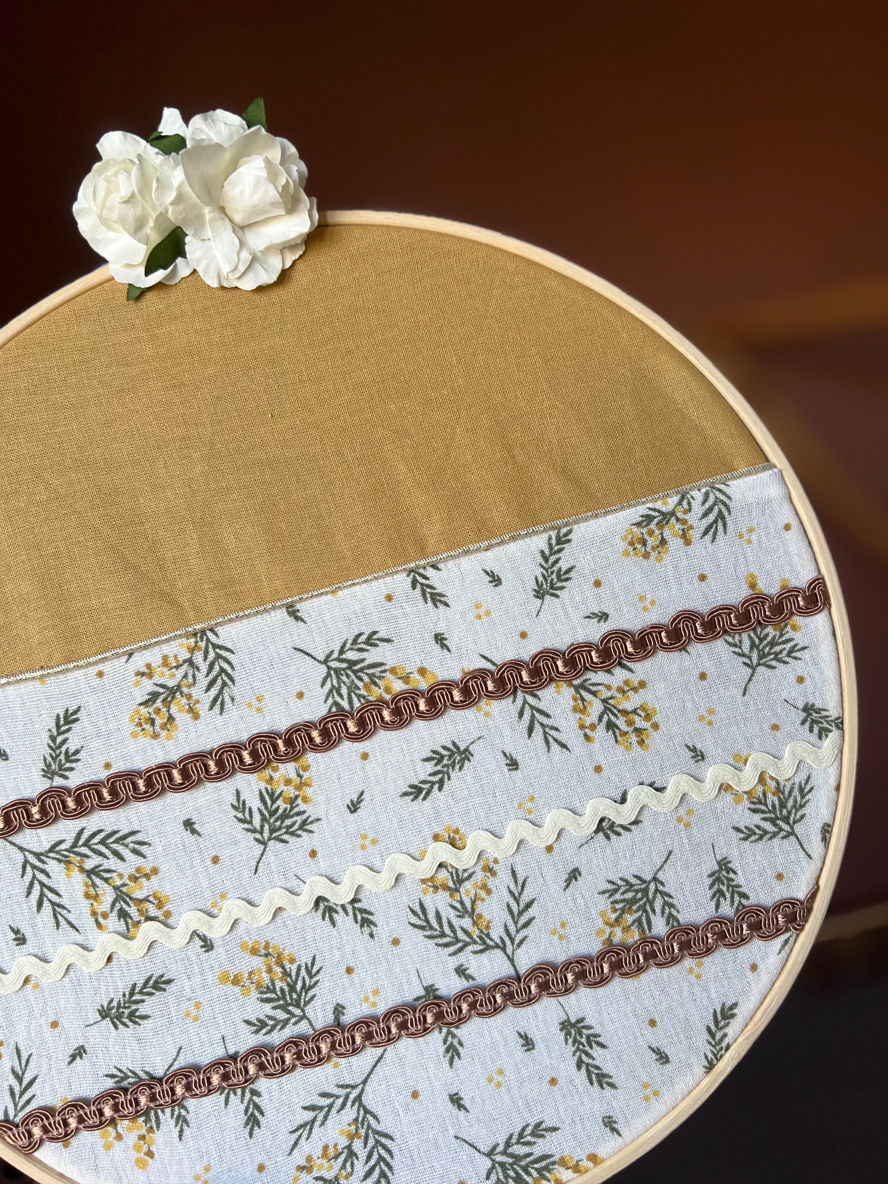 Porte-barrettes « Mimosa » - Cerceau de décoration pour chambre d’enfant