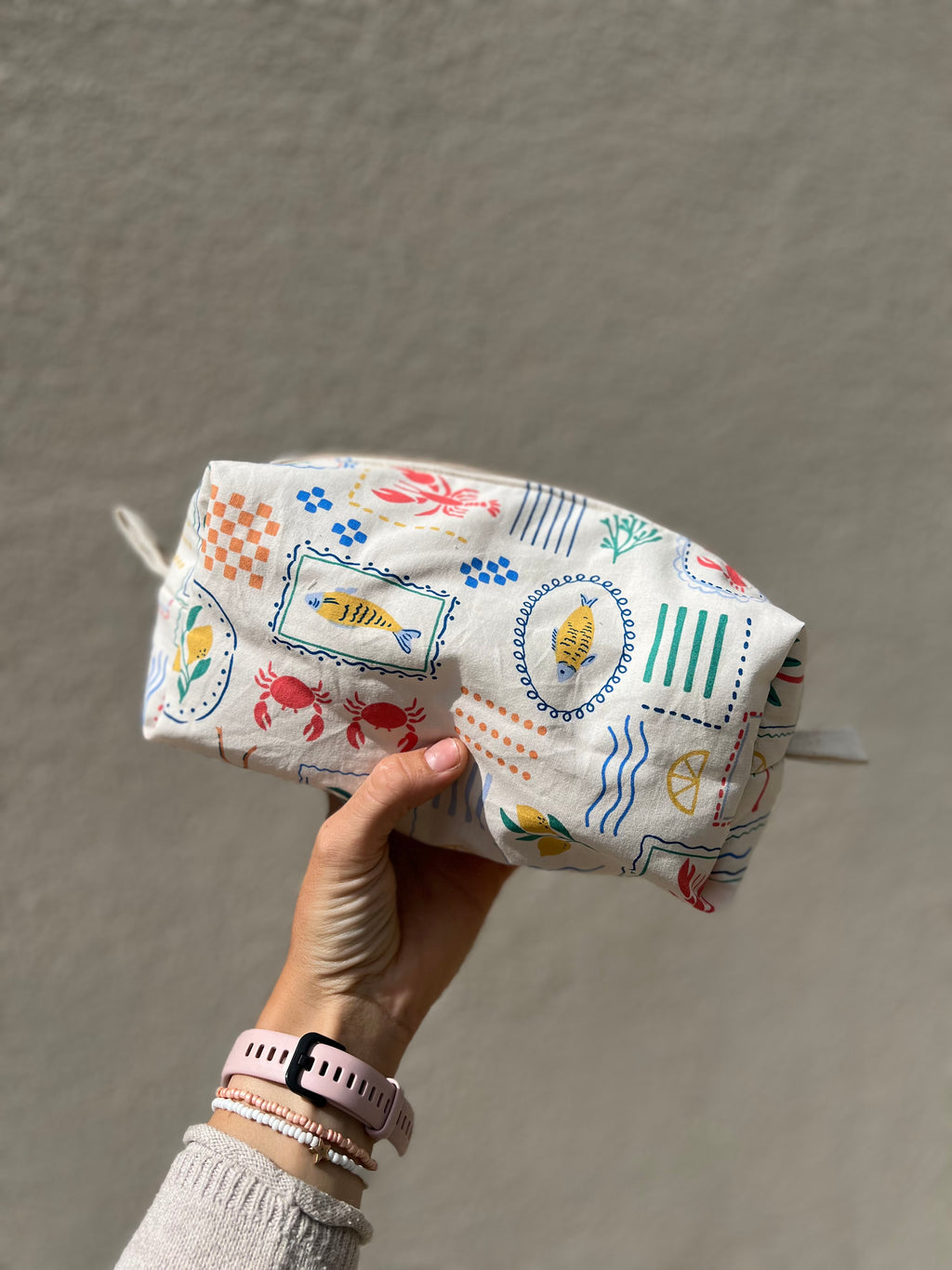 Trousse de toilette grand format « Capri » - fait main