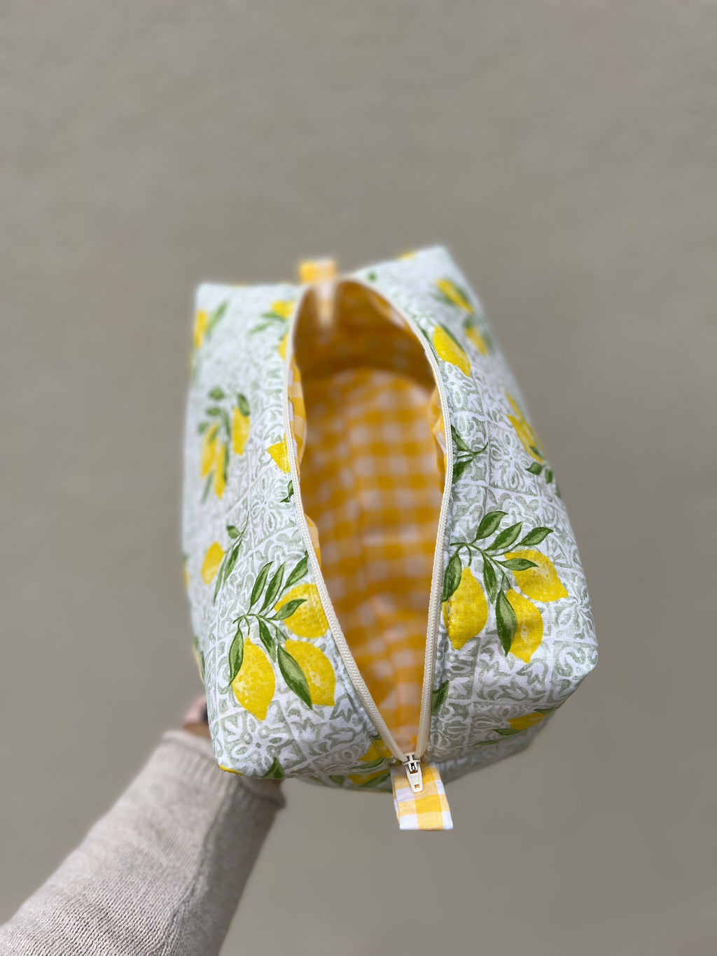 Trousse de toilette grand format « Lisbonne » - fait main