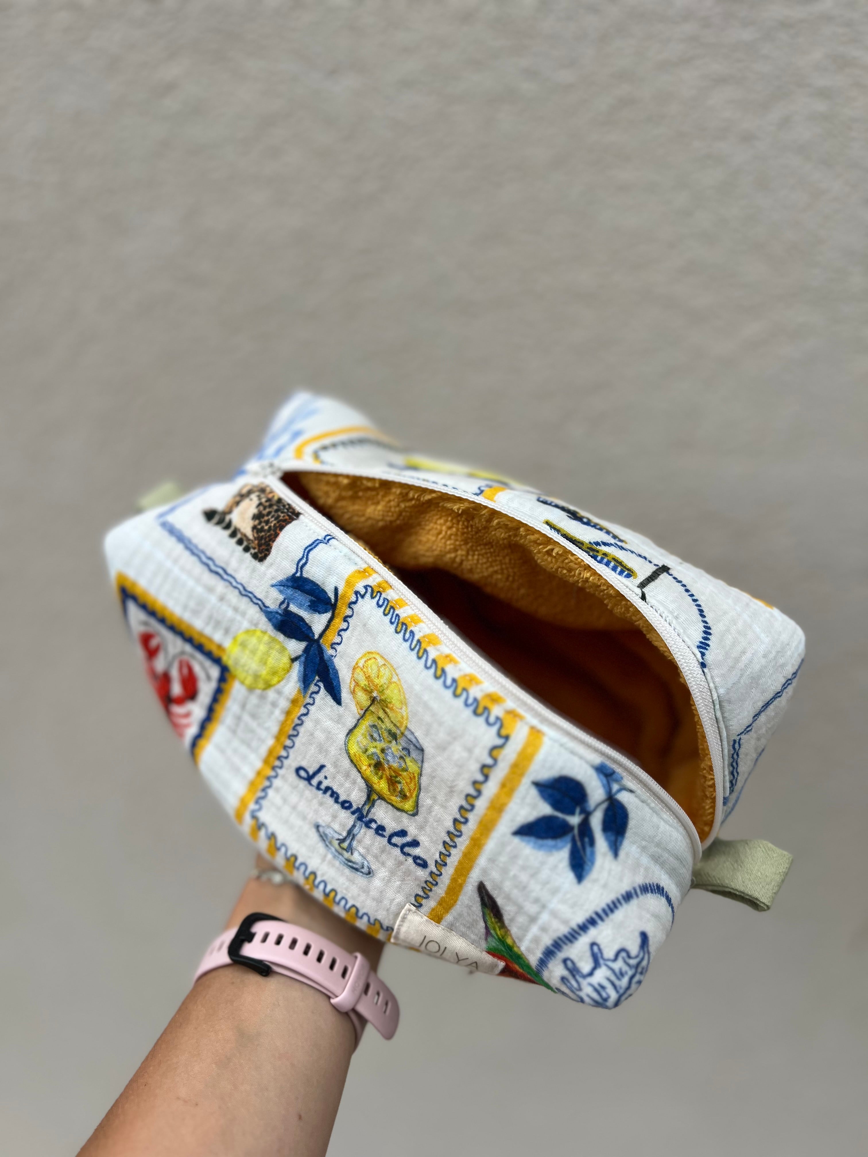 Trousse de toilette grand format « Séville » - fait main