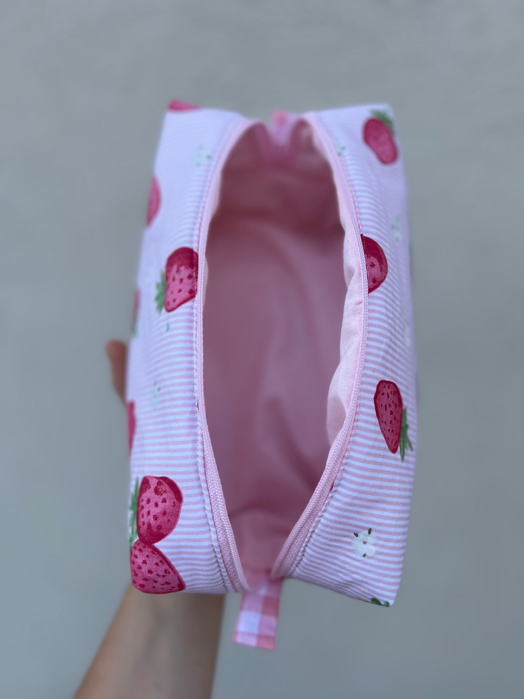 Trousse de toilette « Charlotte » - grand format, fait main