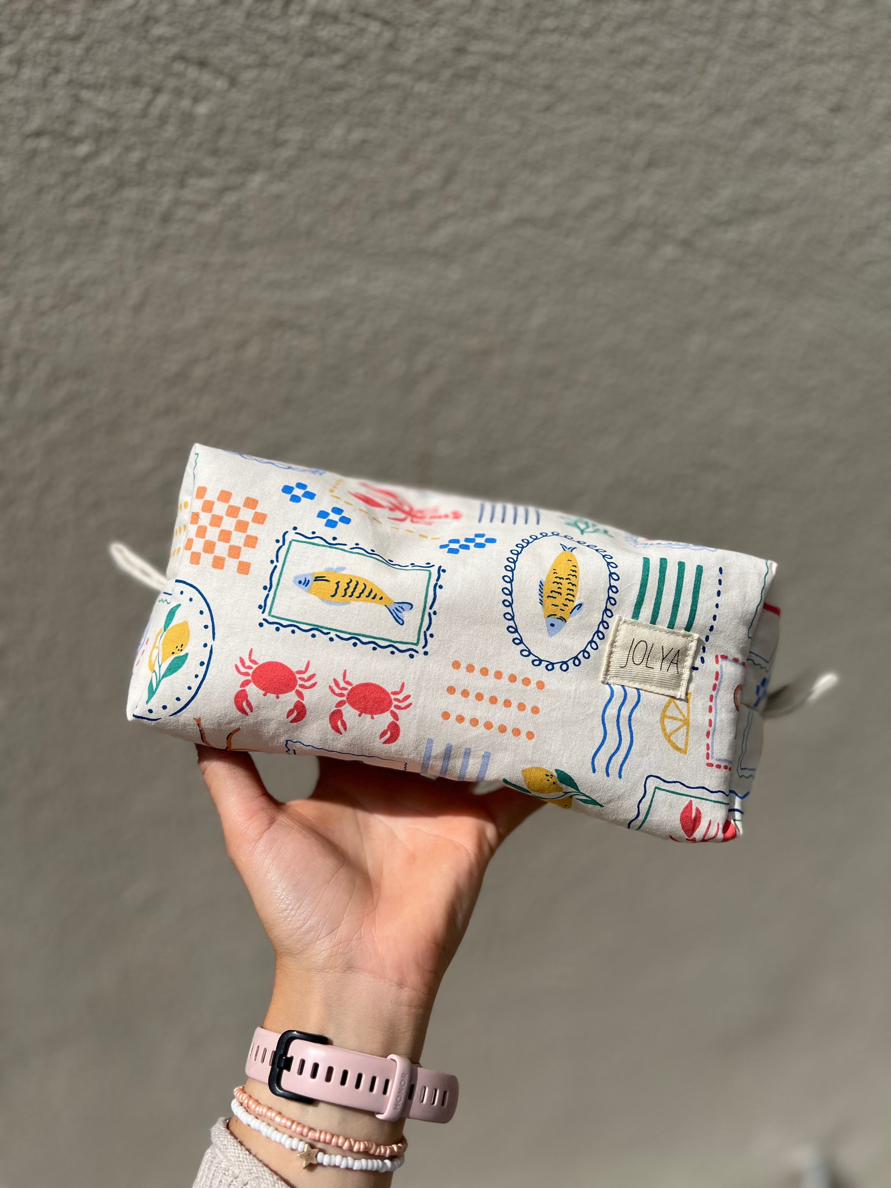 Trousse de toilette grand format « Capri » - fait main