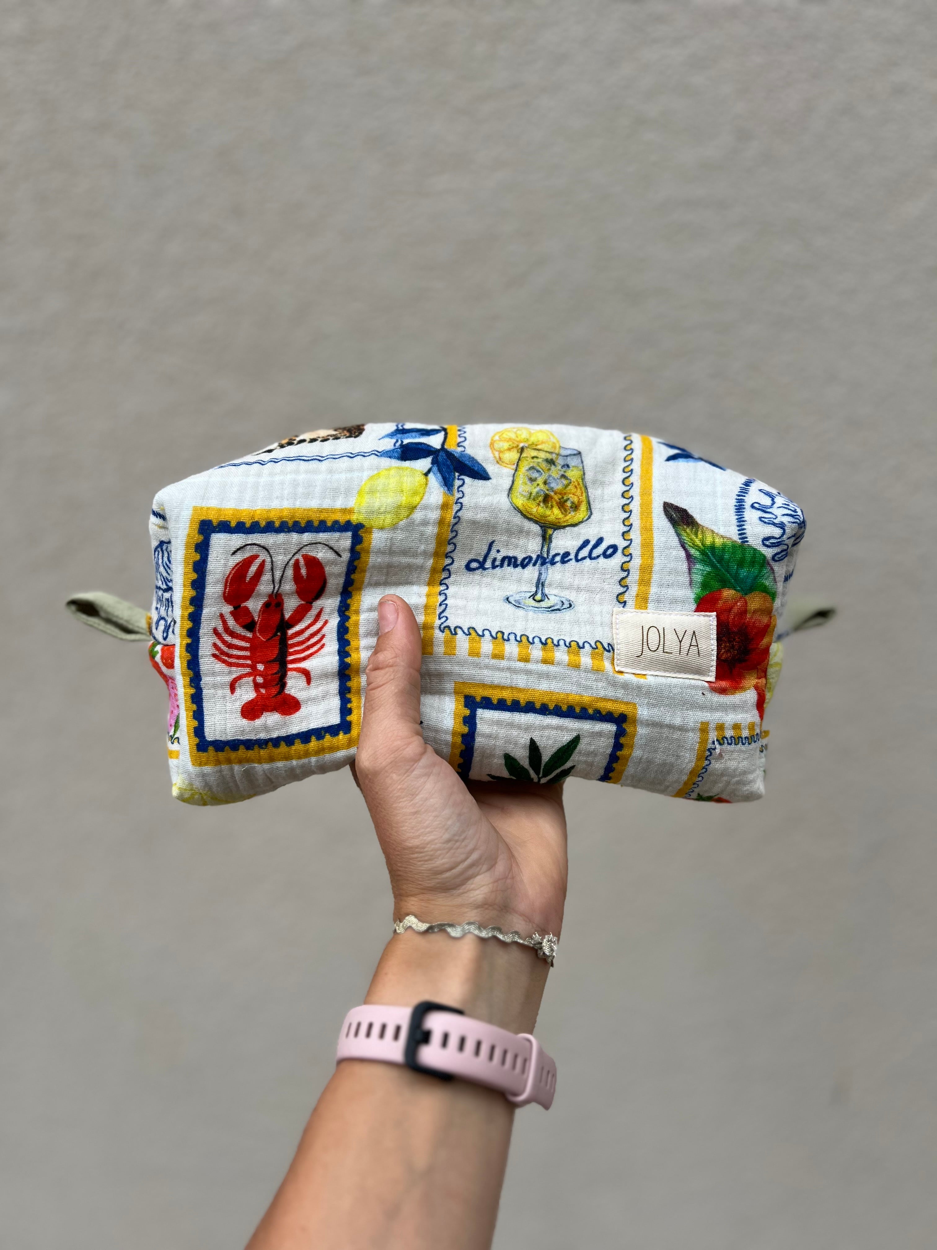 Trousse de toilette grand format « Séville » - fait main