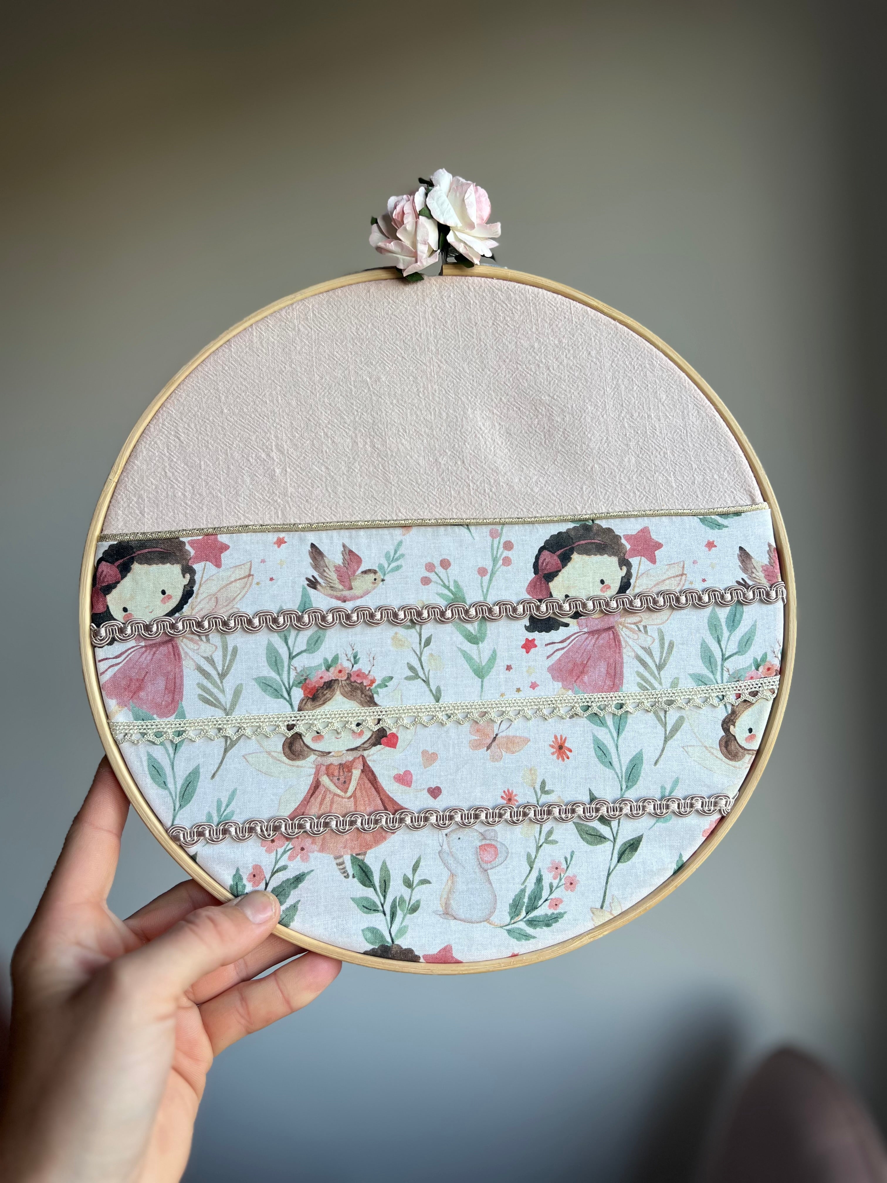 Porte-barrettes « Elya » personnalisable - Cerceau de décoration pour chambre d’enfant