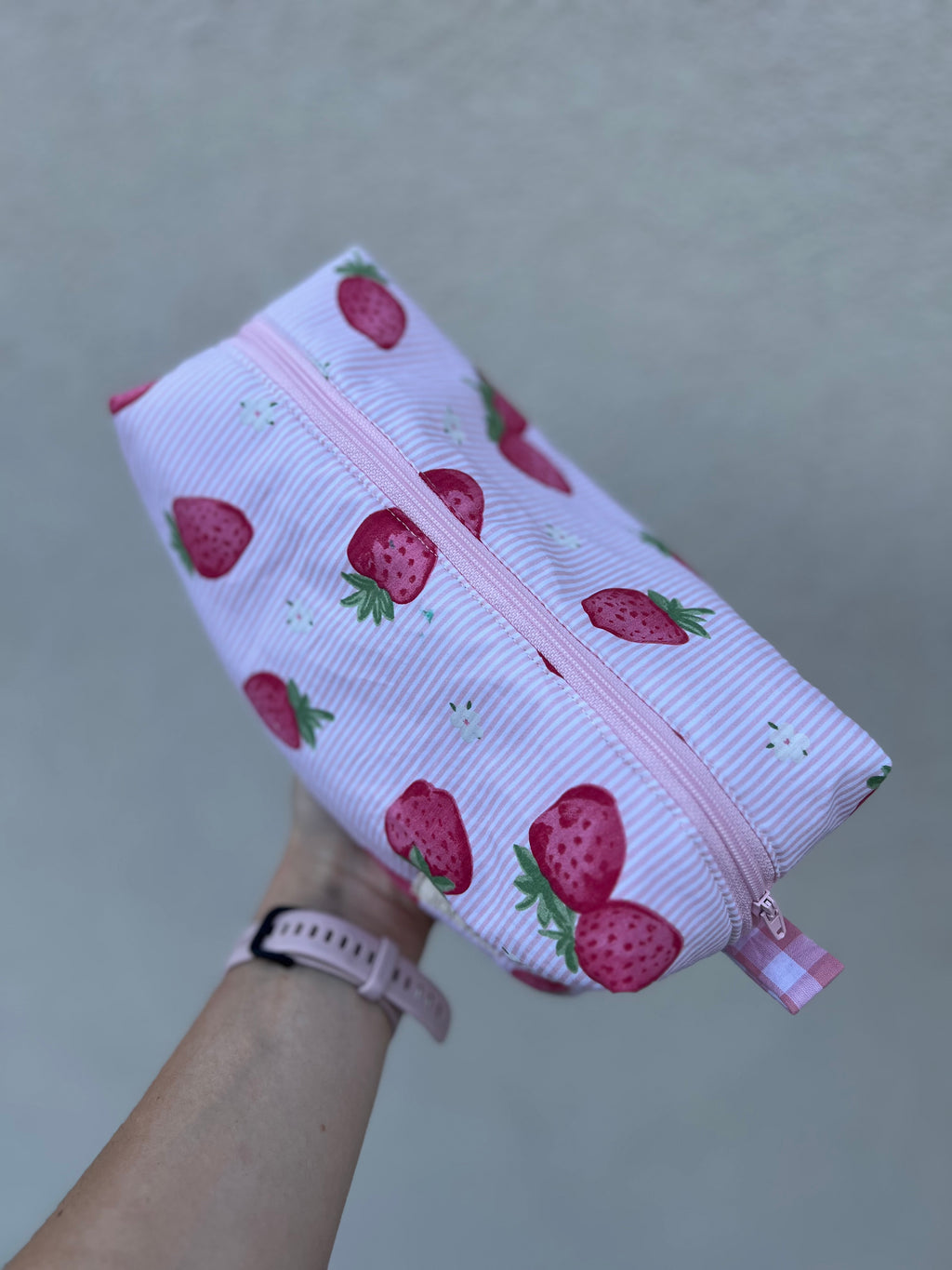 Trousse de toilette « Charlotte » - grand format, fait main