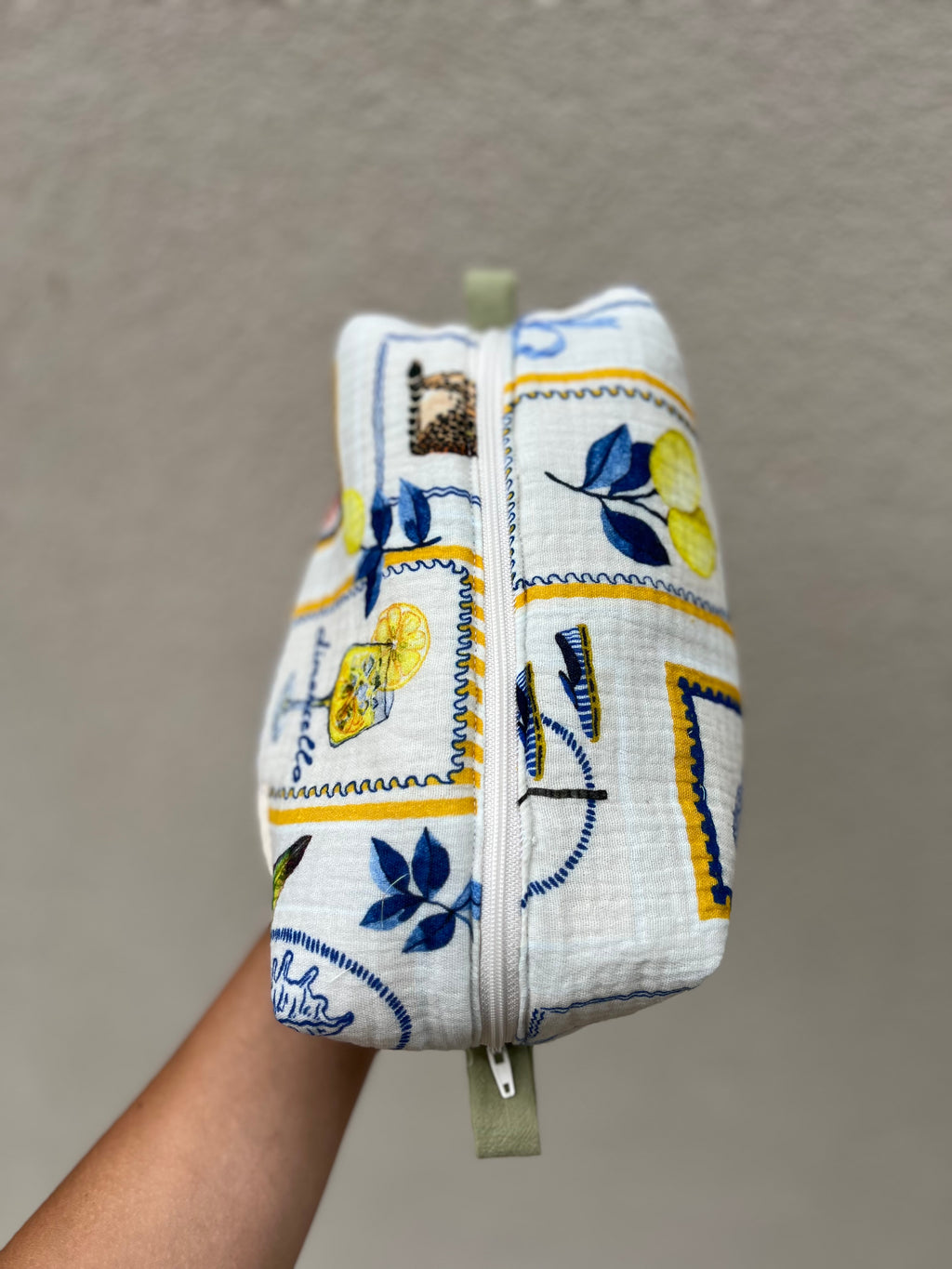 Trousse de toilette grand format « Séville » - fait main