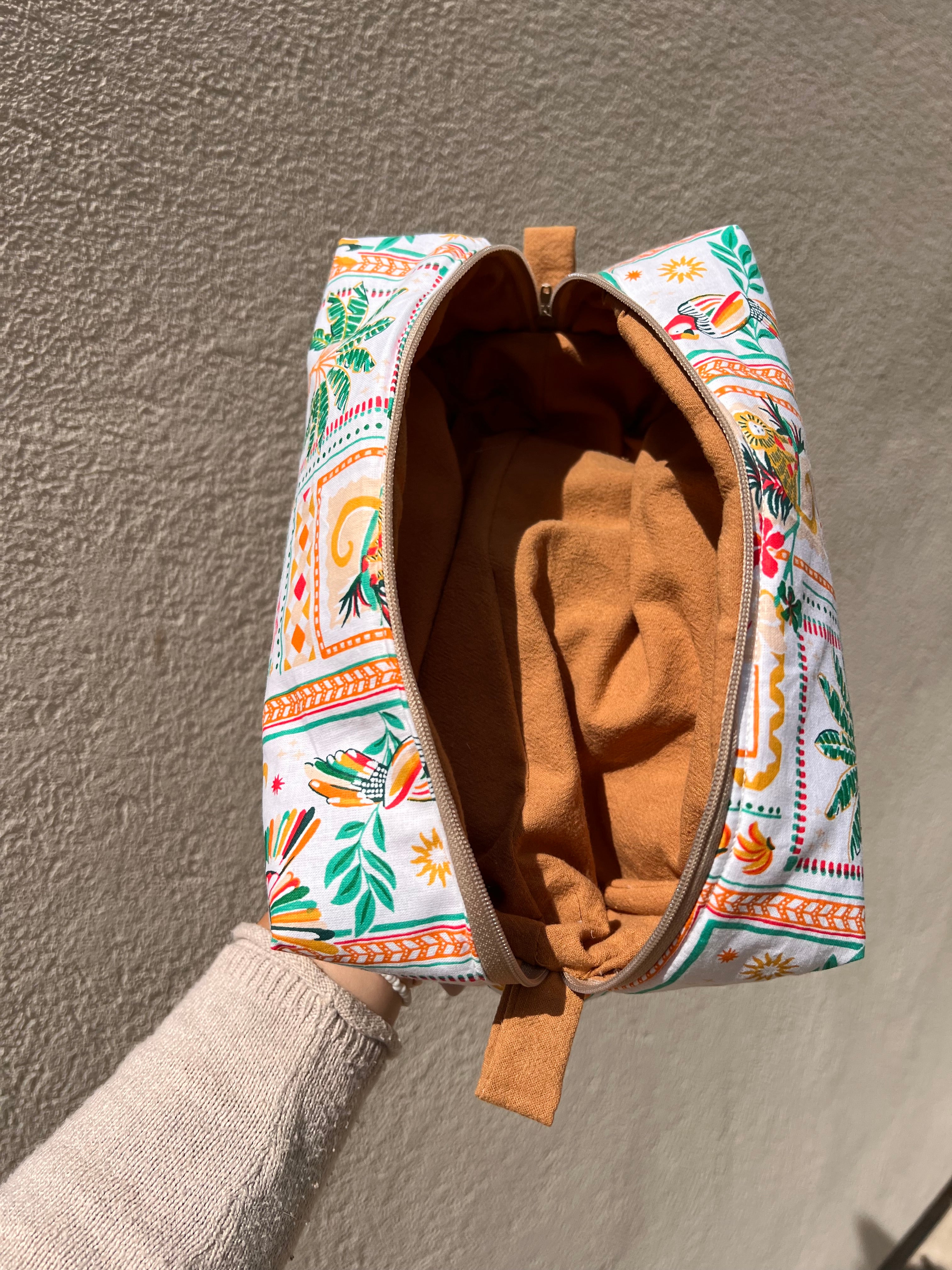 Trousse de toilette grand format « Marrakech » - fait main