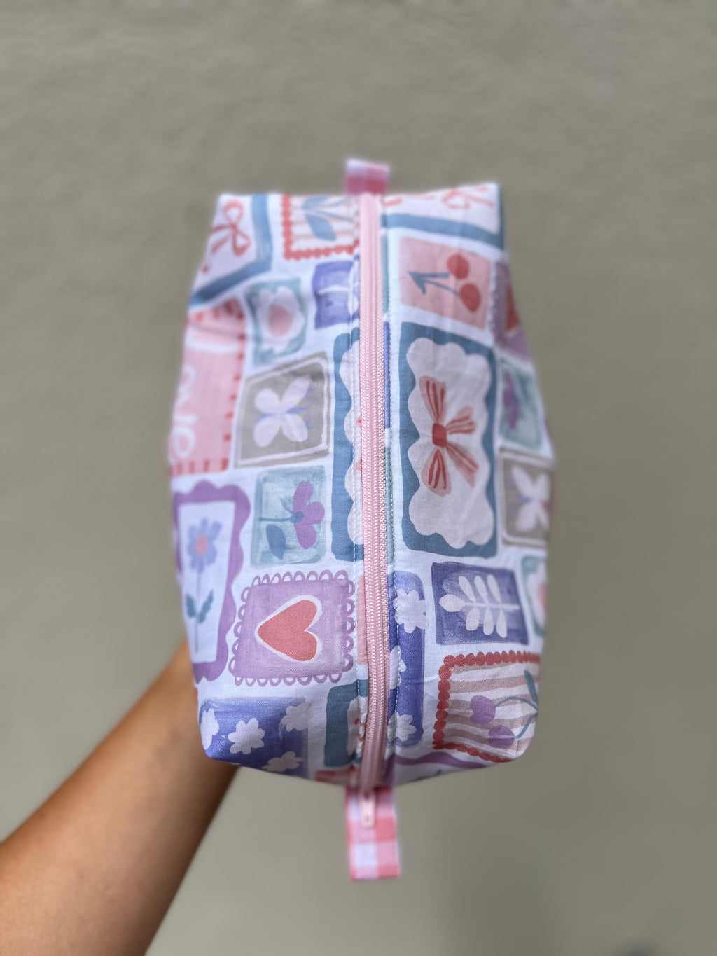 Trousse de toilette grand format « Lavanda » - fait main