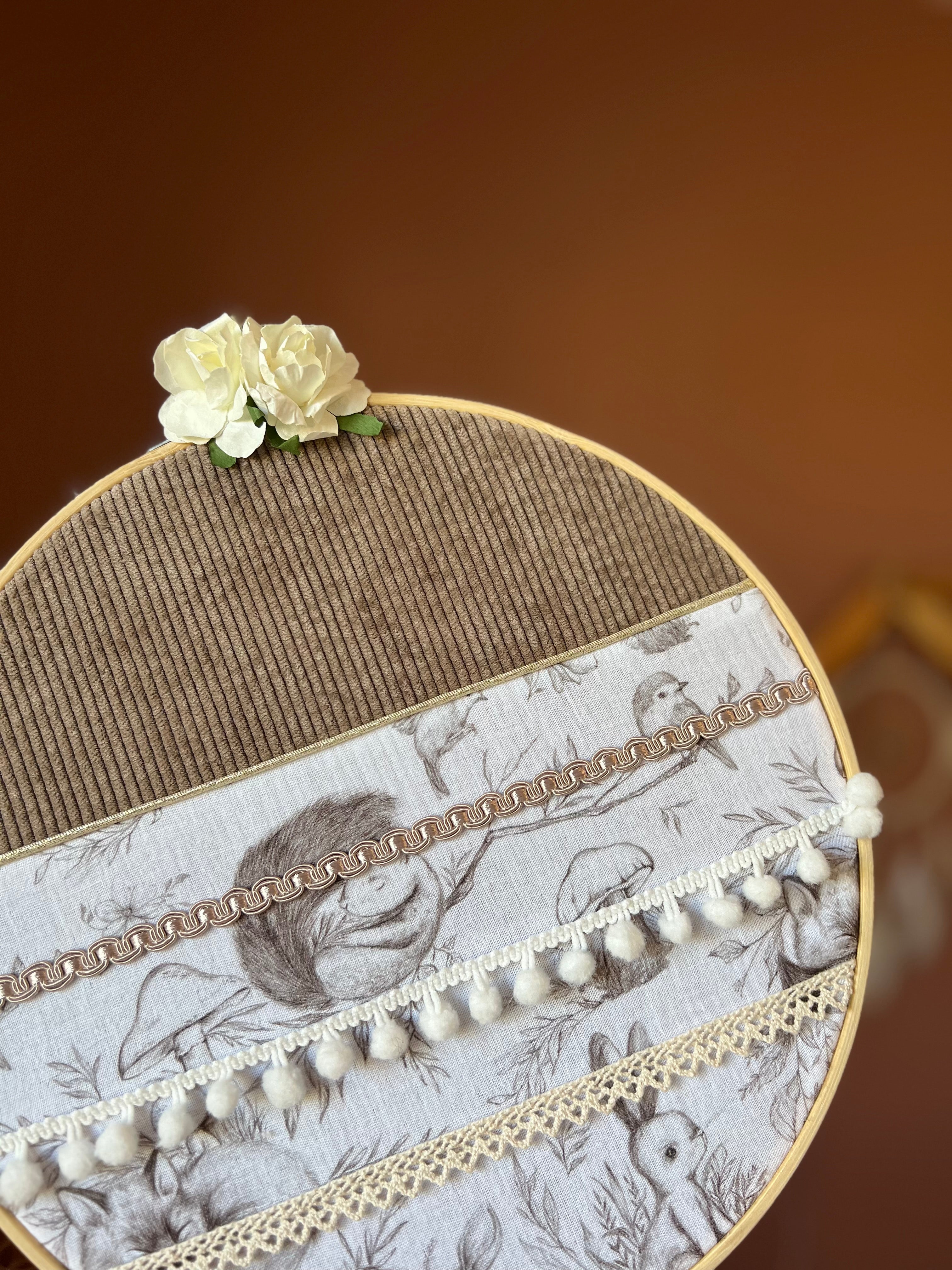 Porte-barrettes « Mia » personnalisable - Cerceau de décoration pour chambre d’enfant