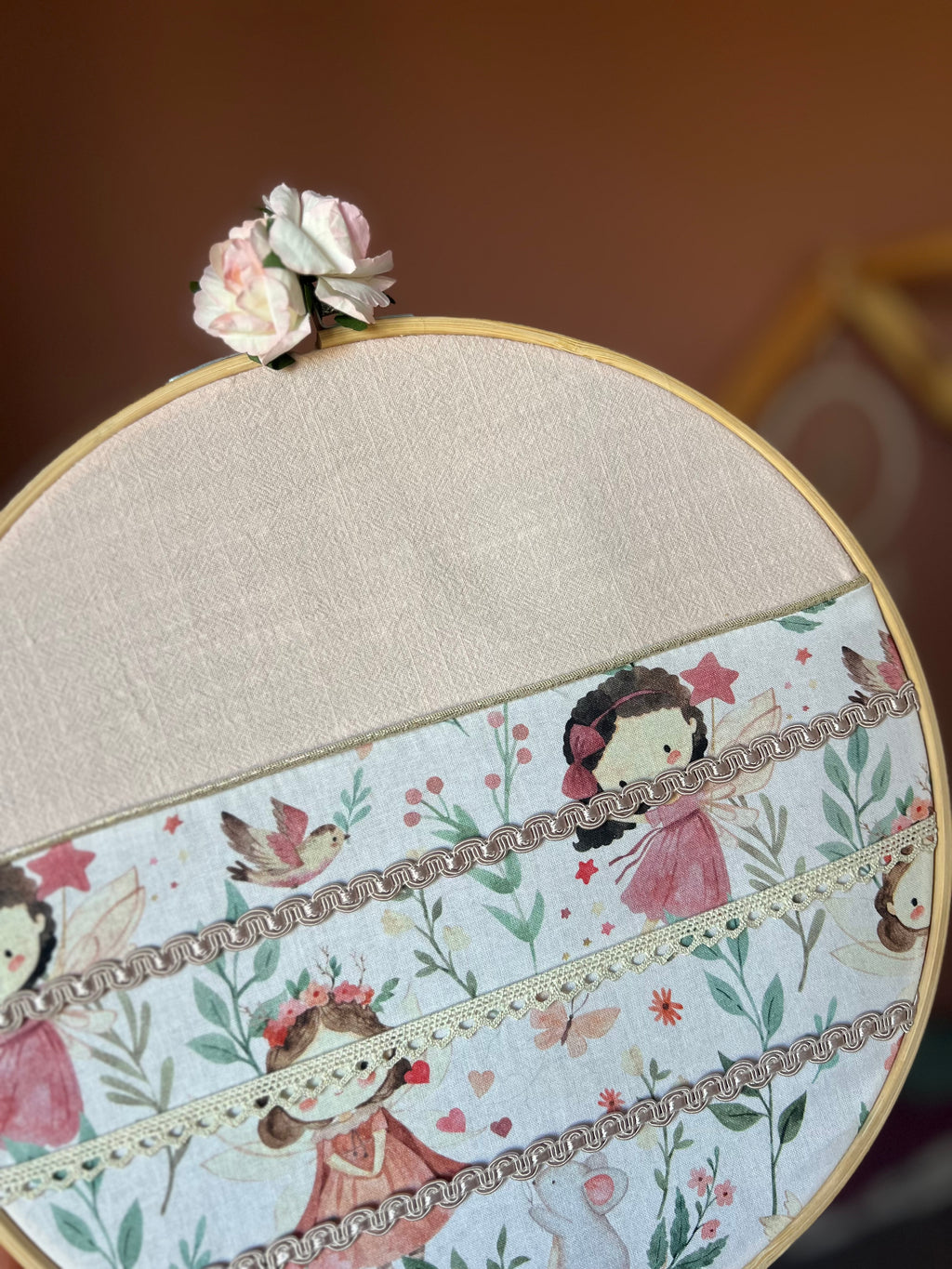 Porte-barrettes « Elya » personnalisable - Cerceau de décoration pour chambre d’enfant