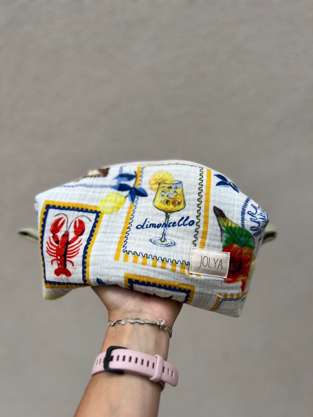 Trousse de toilette grand format « Séville » - fait main