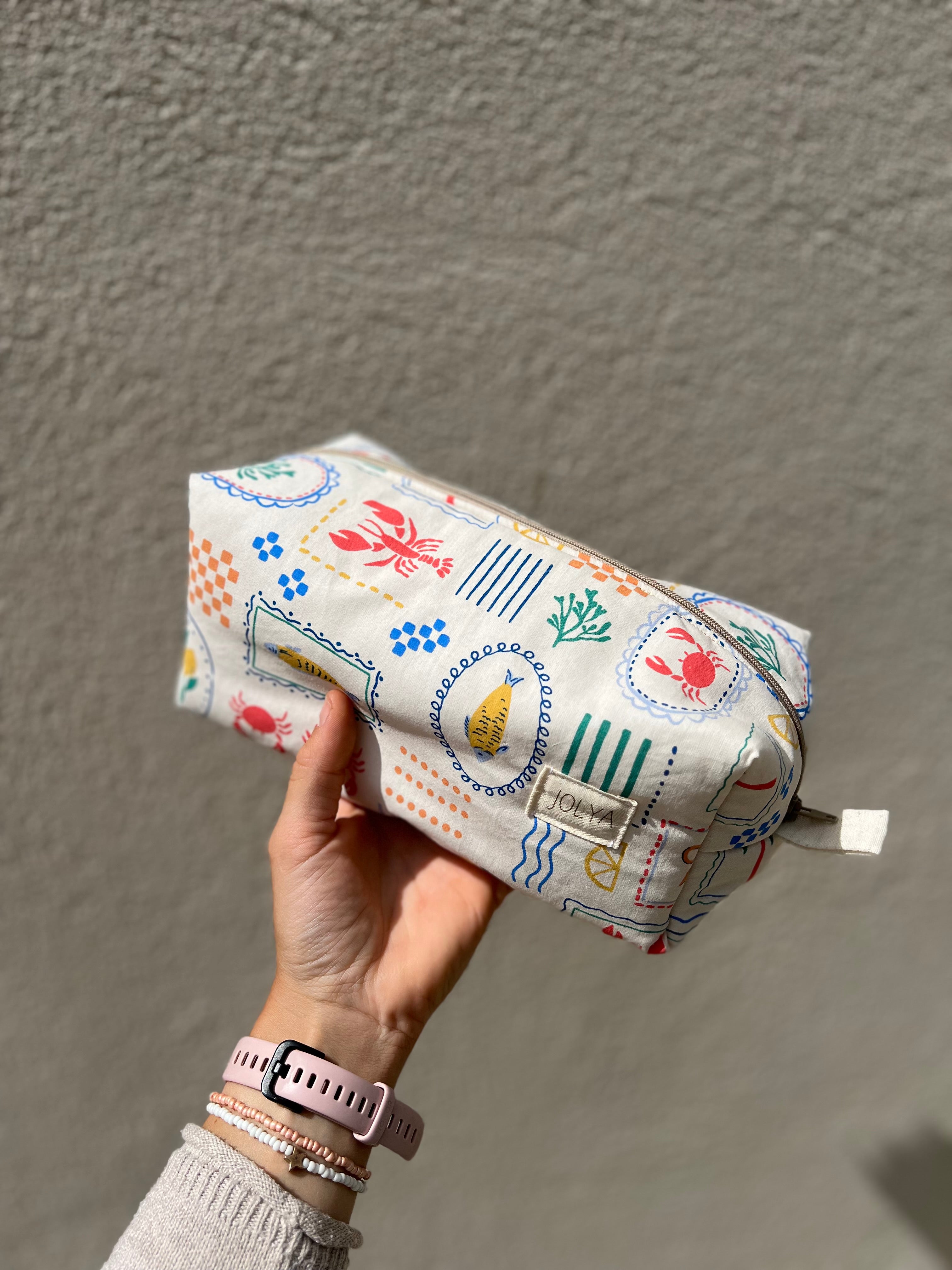 Trousse de toilette grand format « Capri » - fait main
