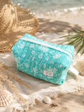 Trousse de toilette grand format « Fresh mint » - fait main