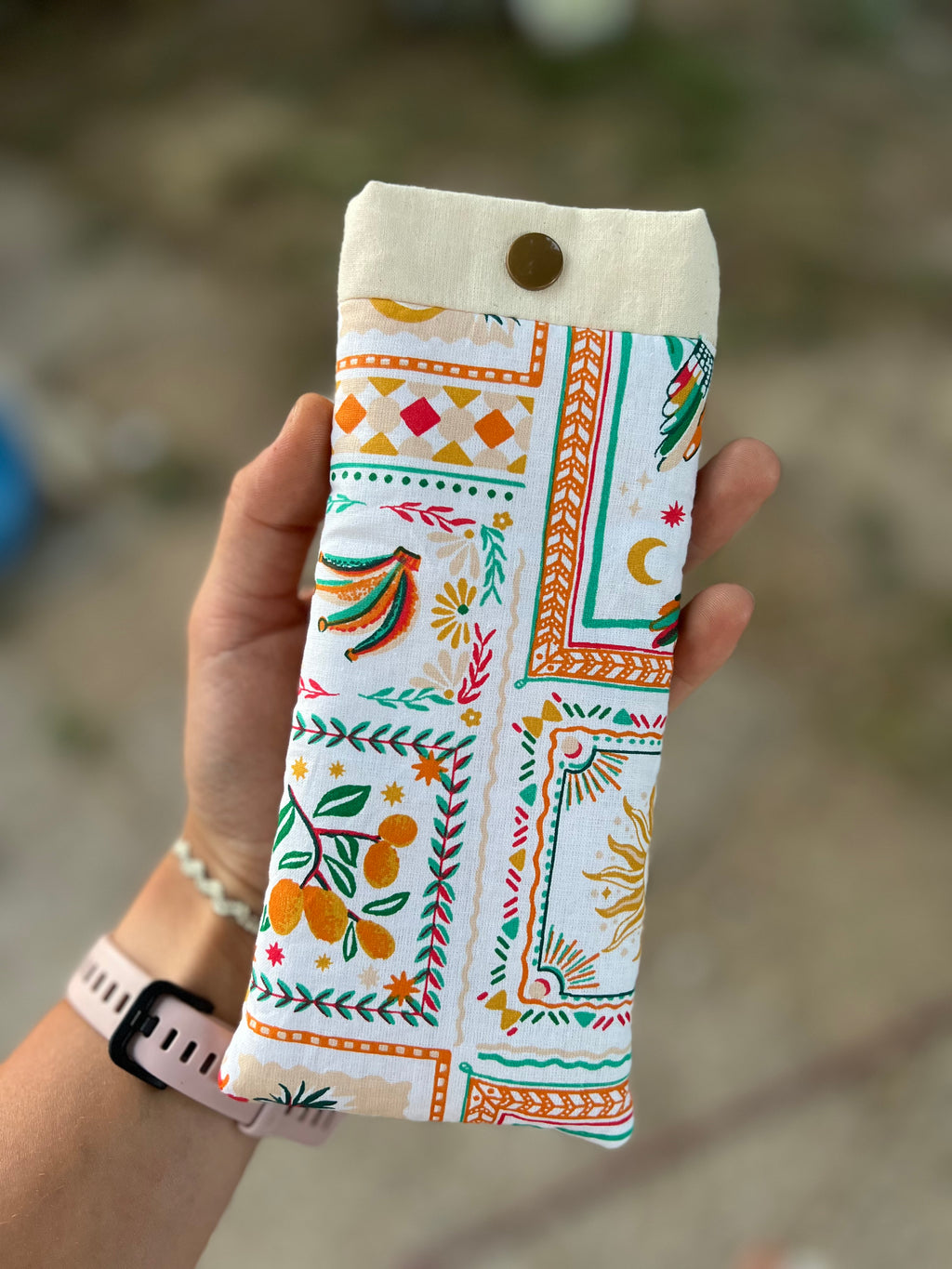 Étui à lunette fait main en tissu « Marrakech »