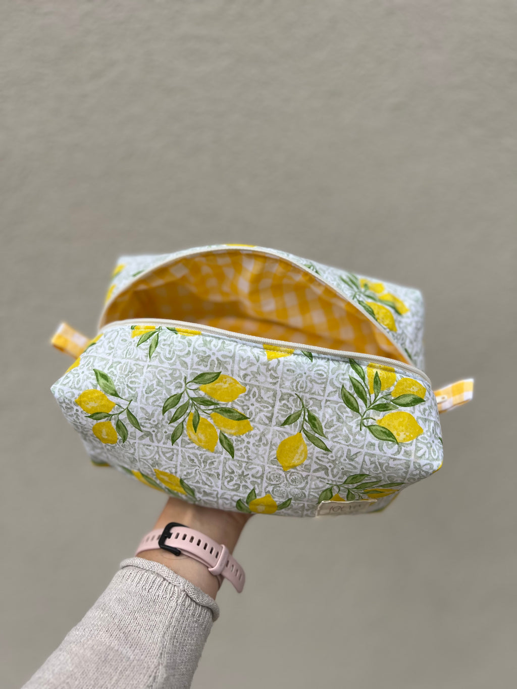 Trousse de toilette grand format « Lisbonne » - fait main