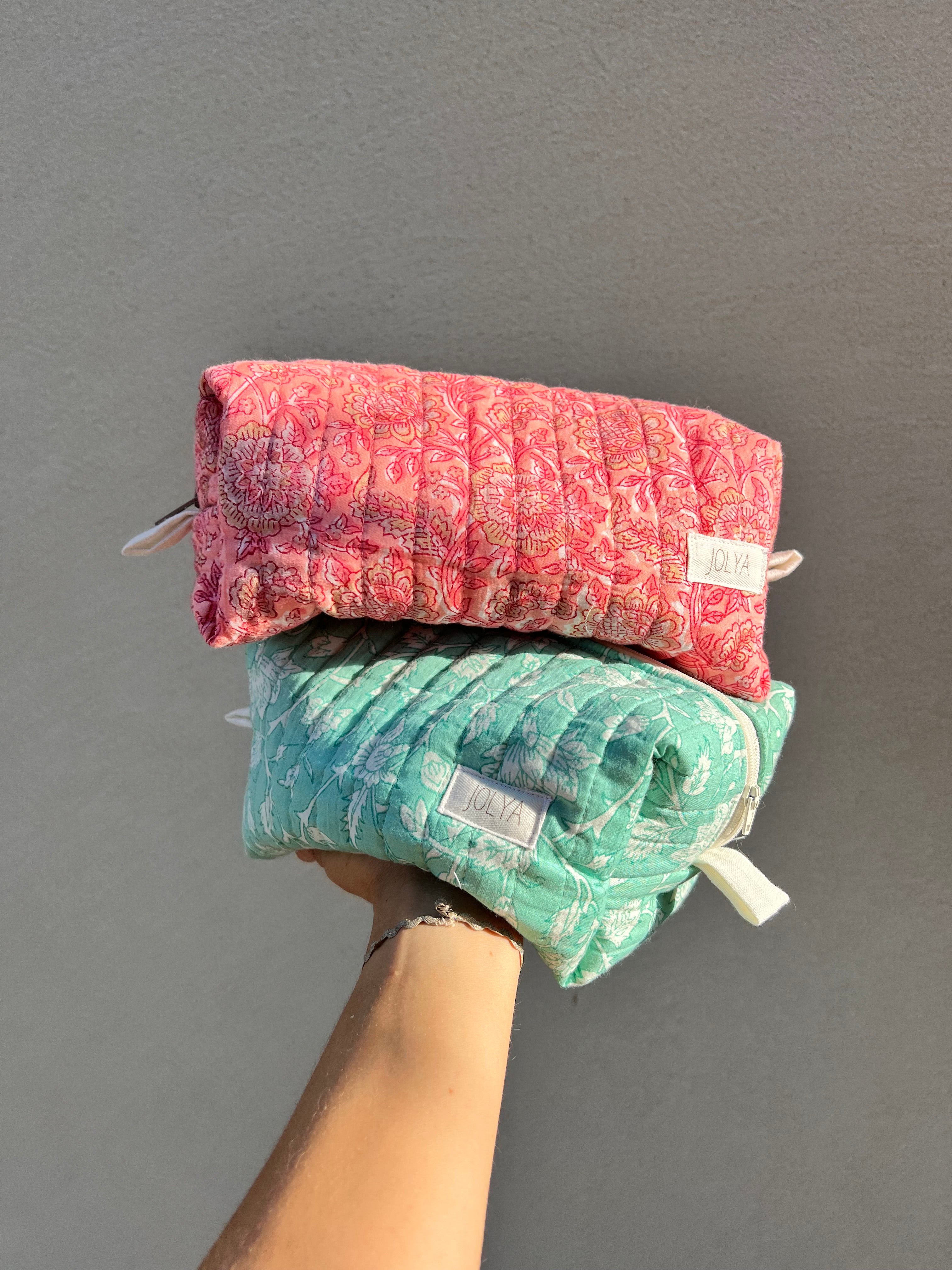 Trousse de toilette grand format « Summer Berry » - fait main