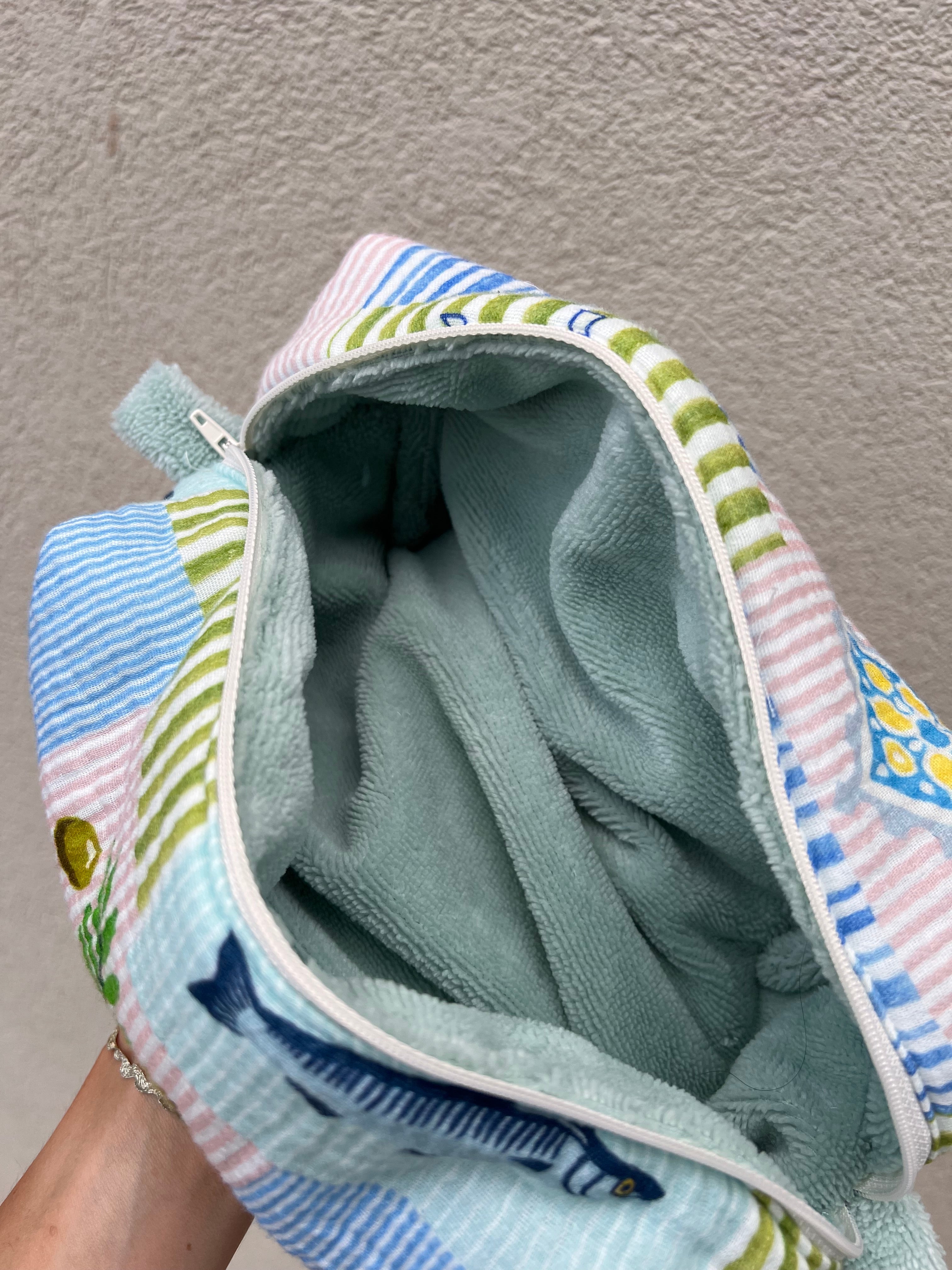 Trousse de toilette grand format « Antalya » - fait main