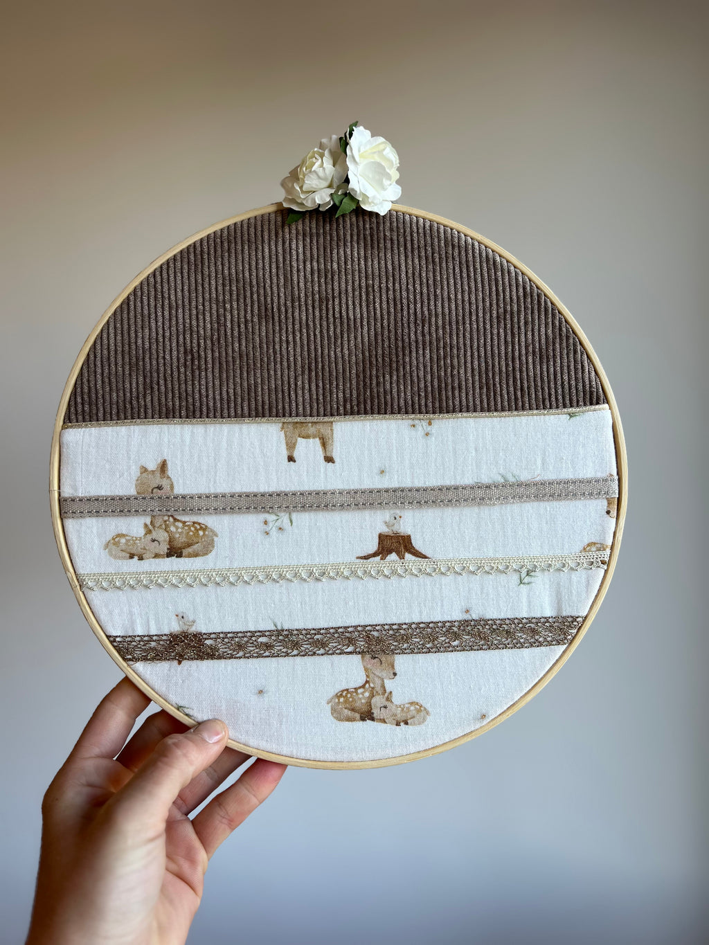Porte barrettes « Bambi » - Cerceau de décoration pour chambre d’enfant