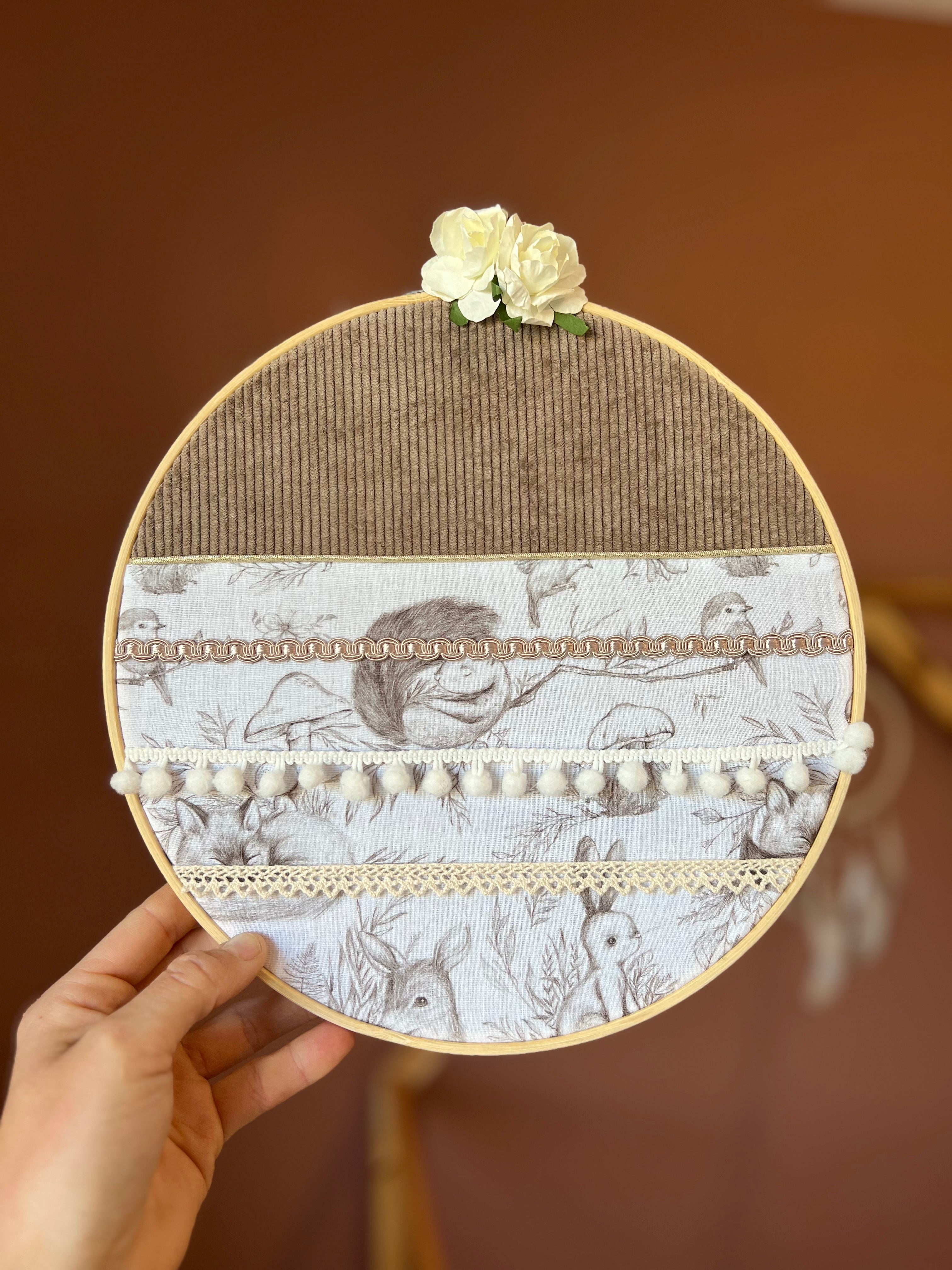 Porte-barrettes « Mia » personnalisable - Cerceau de décoration pour chambre d’enfant