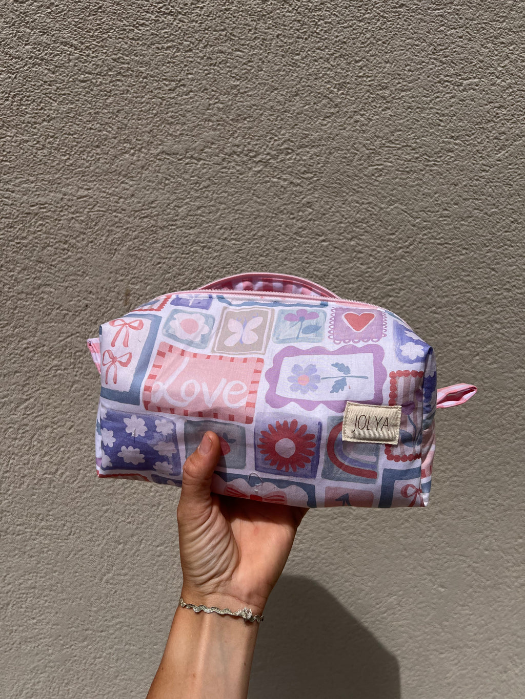 Trousse de toilette grand format « Lavanda » - fait main