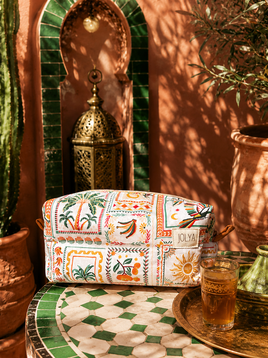 Trousse de toilette grand format « Marrakech » - fait main